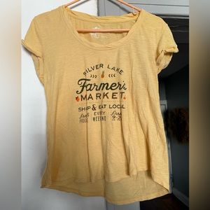 Pilcro tee from Anthropologie. Light & comfortable with farmers market graphic.